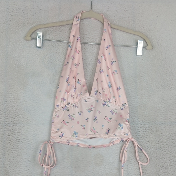 💜5 for‎ $15💜 Princess Polly Women's Pink Floral Coquette Crop Top Size 0 - Picture 1 of 6